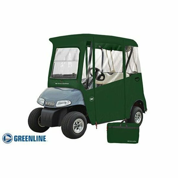 Eevelle Greenline 2 Passenger Drivable Golf Cart Enclosure - Green GLEEZG02